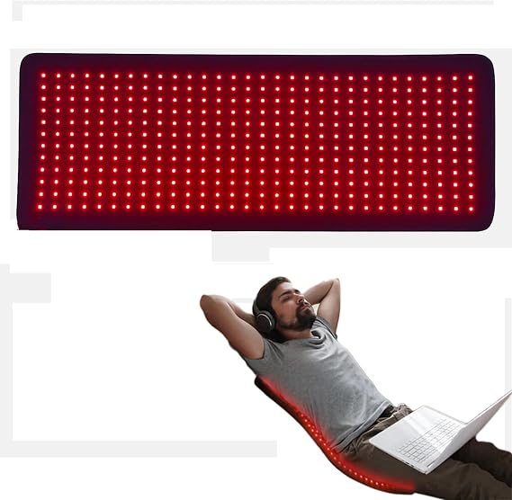 Red Light Therapy Mat for Body - 360PCS LEDs Red Light Therapy Large Wrap Pad with Near Infrared Light Redlight for Pain Relief - Time & Brightness Adjustable