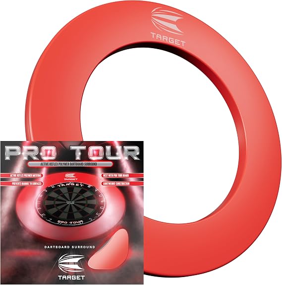 Target Darts Pro Tour & VALE Dartboard Surround (Red/Black/Vale) | Dartboard Wall Protection Ring, Outer Wall Protection For Dartboards, Compatible With Any Dartboard | Professional Dart Accessories