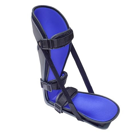 SoleAid Adjustable Night Splint for Plantar Fasciitis - Posterior Foot Stretching Boot, Leg Stabilizing Dorsiflexion Stretch Support Brace for Achilles Tendonitis (Large (Women 11+ | Men 10.5+))