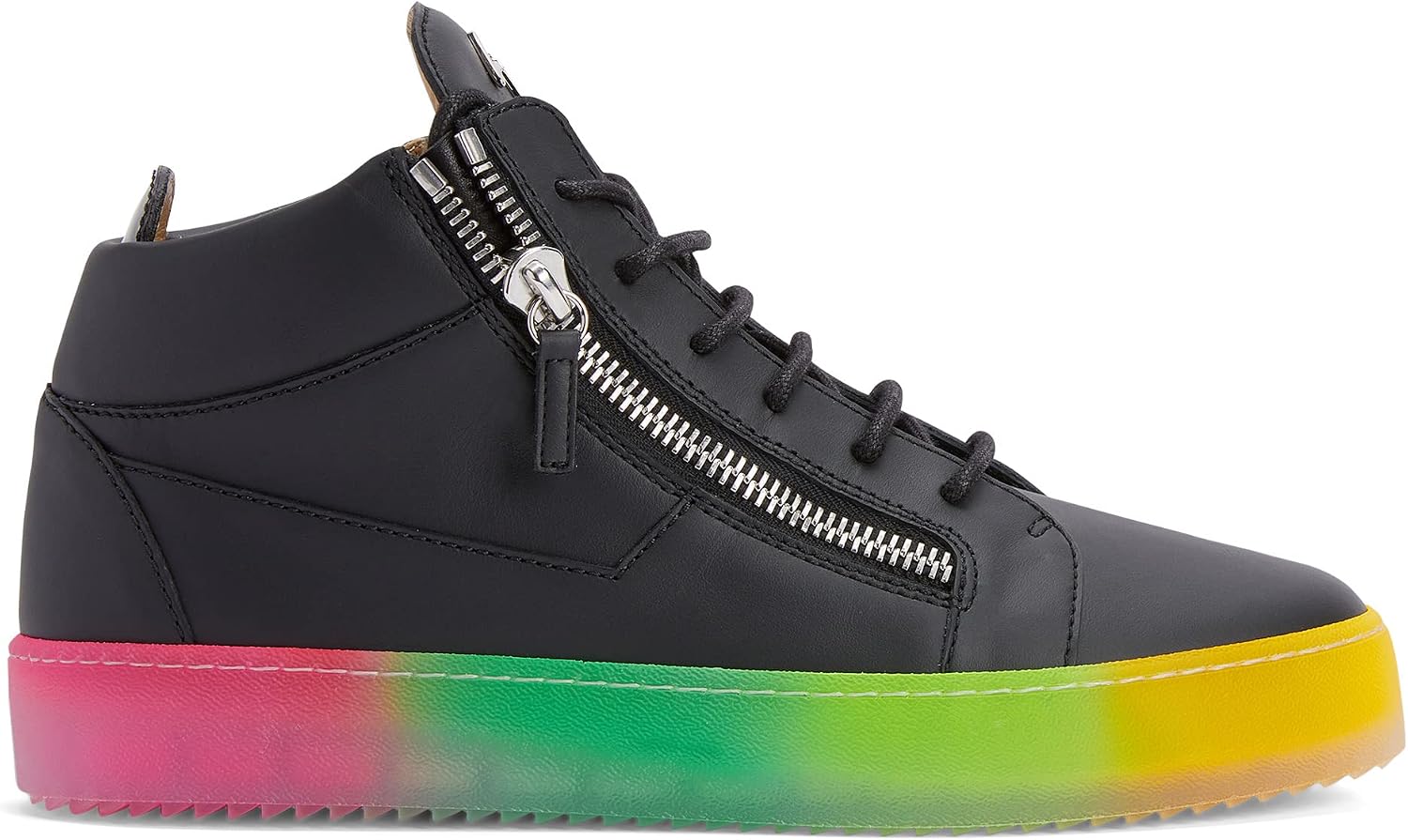Kriss Multicoloured Rubber Sole Mid-Top Men's Sneakers