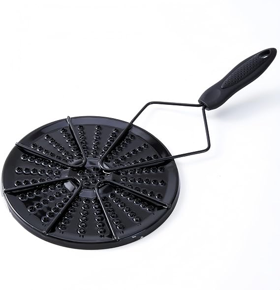 Parrilla para Arepas Colombianas Arepa Grill for Stovetop & Gas Burner, Heat Diffuser Plate for Even Cooking, Durable Enamel-Coated Iron with Non-Slip Handle Perfect for Flatbread, Tortilla & More