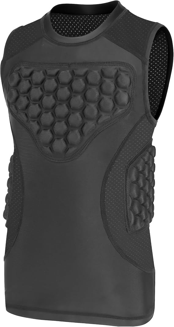 BARMACO Youth Baseball Chest Protector Compression Shirt, Padded Rib Guard