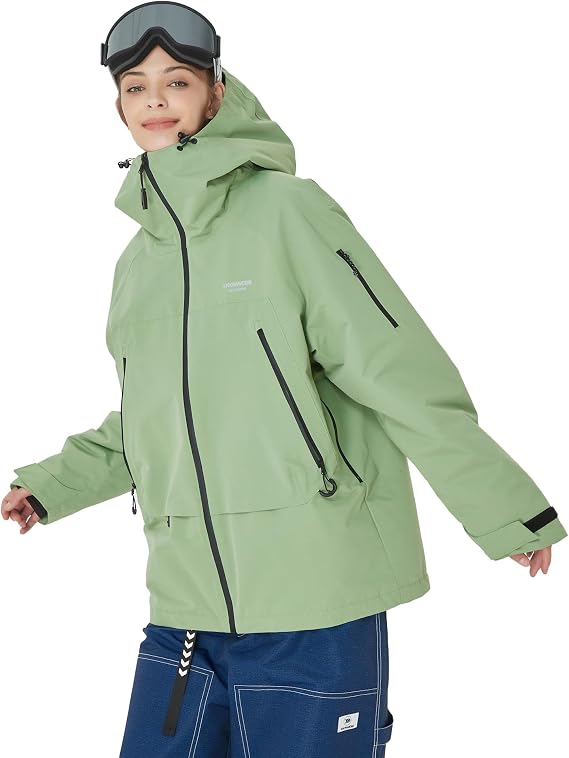 SNOWVERB Women and Men Baggy Ski Jacket Snow Snowboard Coat for Snowsports