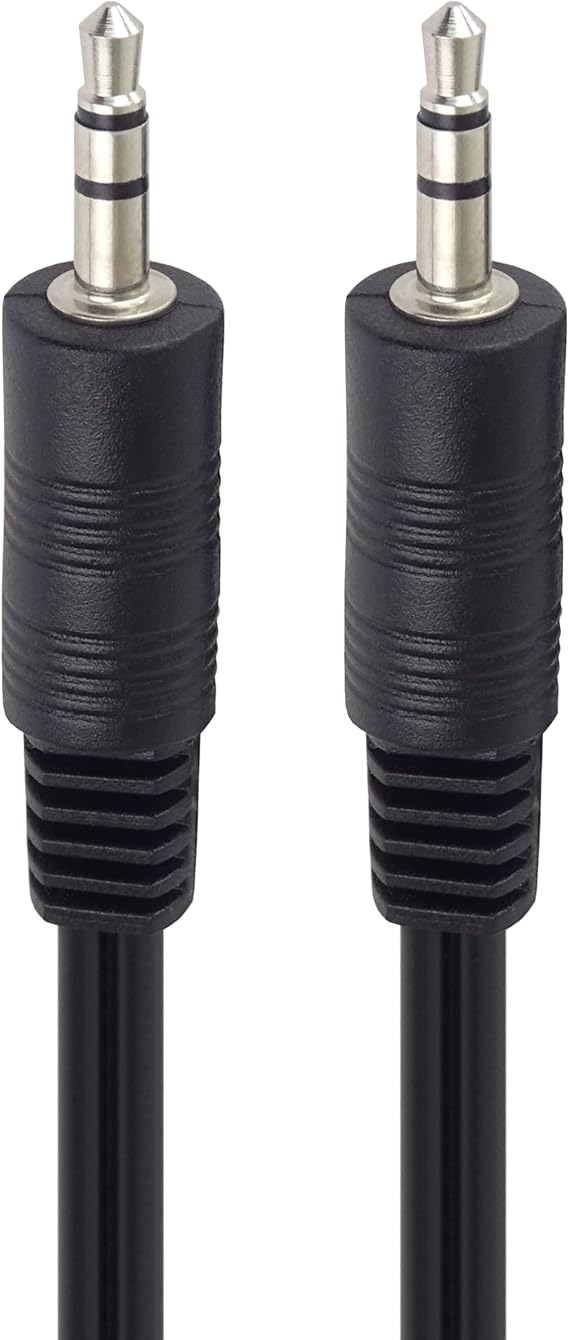 PremiumCord Stereo Jack Cable 0.5 m Stereo Jack Plug to Male Aux Headset Audio Connection Cable for TV Mobile Phones MP3 HiFi Shielded Colour Black