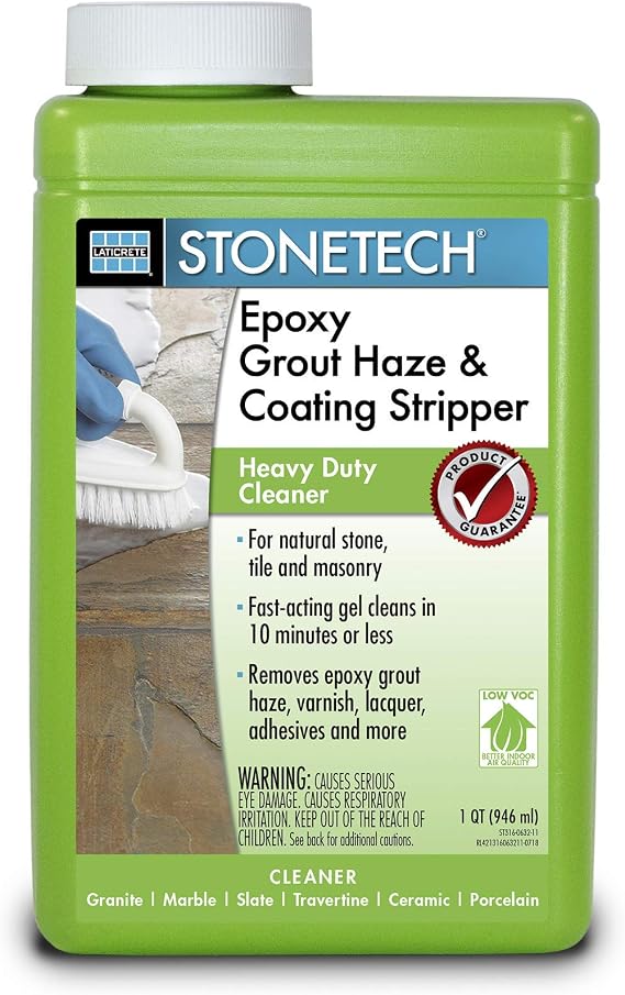 STONETECH Epoxy Grout Haze & Coating Stripper, 1 Quart/32 OZ (946ML) Bottle
