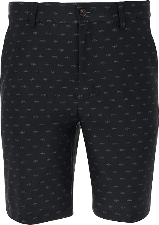 Greg Norman Collection Men's Ml75 Microlux Hybrid Shark Print 10in Golf Shorts