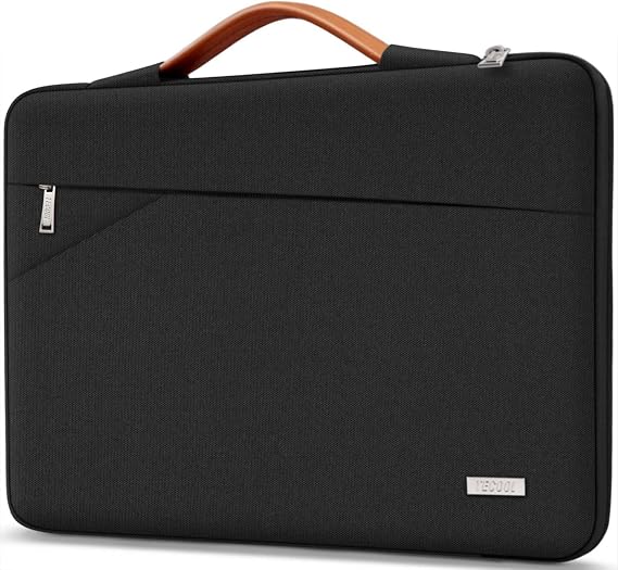 TECOOL 35.5 cm Laptop Case Carry Bag Protective Case with Handle for 14 inch/35.5 cm Lenovo Thinkpad Ideapad HP Dell Acer Asus Laptop Chromebook Waterproof Notebook Sleeve Black Waterproof Shockproof Protective Case for 14 Inch Lenovo HP Dell Acer Asus Notebook Chromebook MacBook Air 15 Black