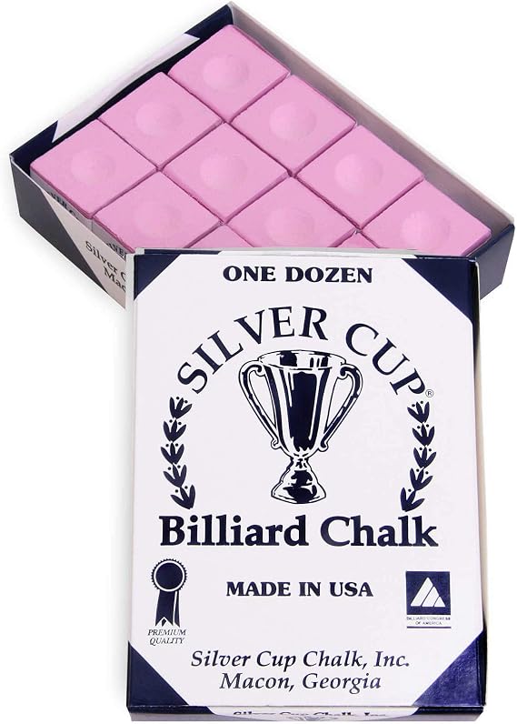 Silver Cup Billiard CHALK - ONE DOZEN