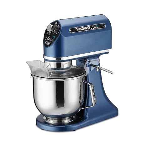 Waring Luna Planetary Stand Mixer with 7-Quart Capacity | 7-Quart Capacity, 1/2 Horsepower, 11-Speed Tilt Head, for Professional Kitchens & Bakeries, NSF Certified