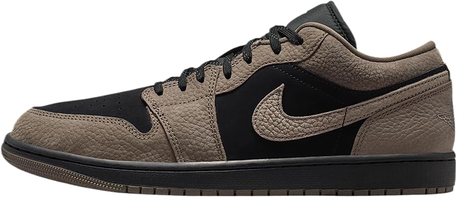 Air Jordan 1 Low SE Men's Shoes (Black/Light Wild Mango/Olive Grey)