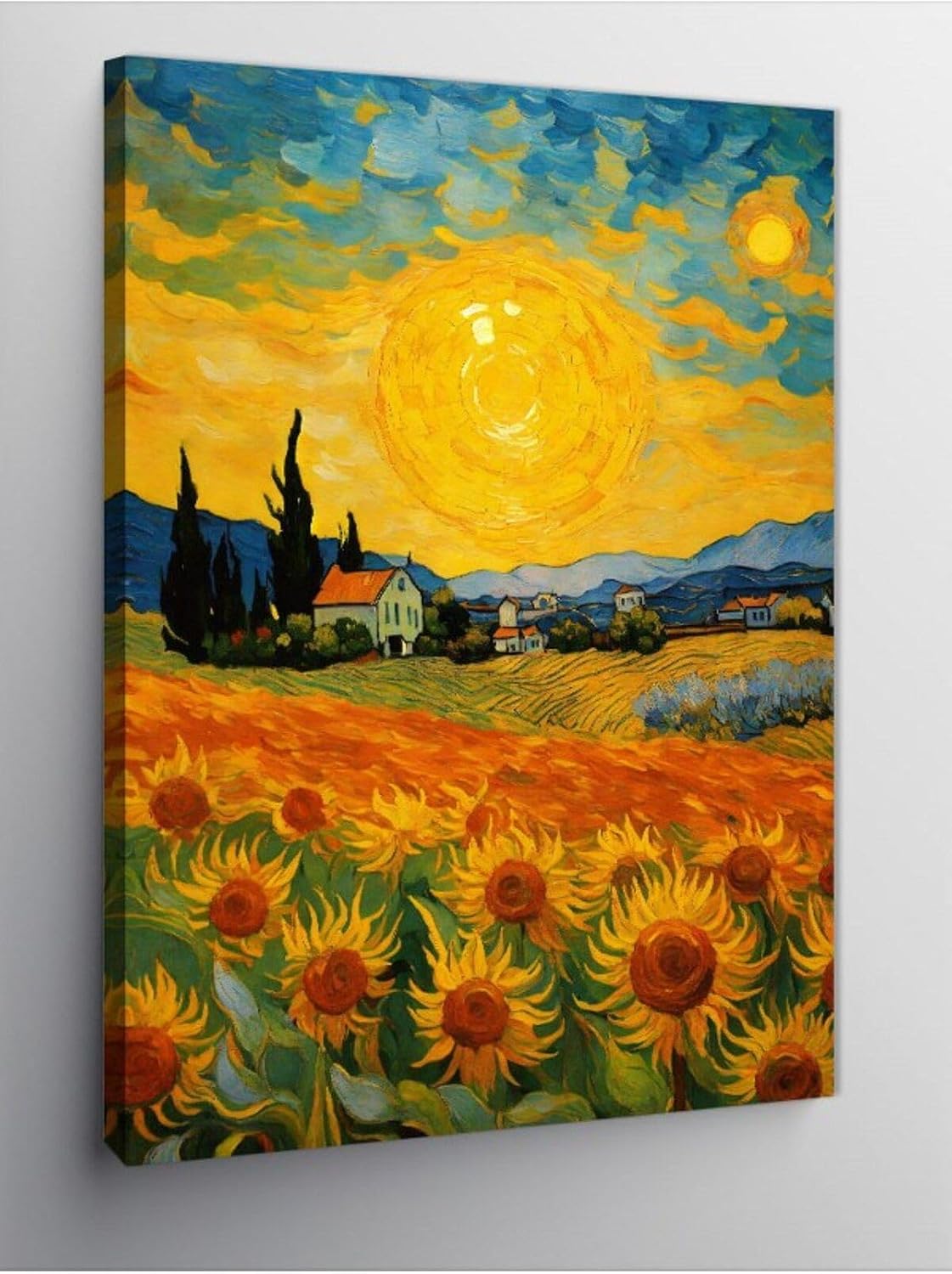 painting mega Canvas Painting Van Gogh Style Sunflowers, 50cm x 70cm