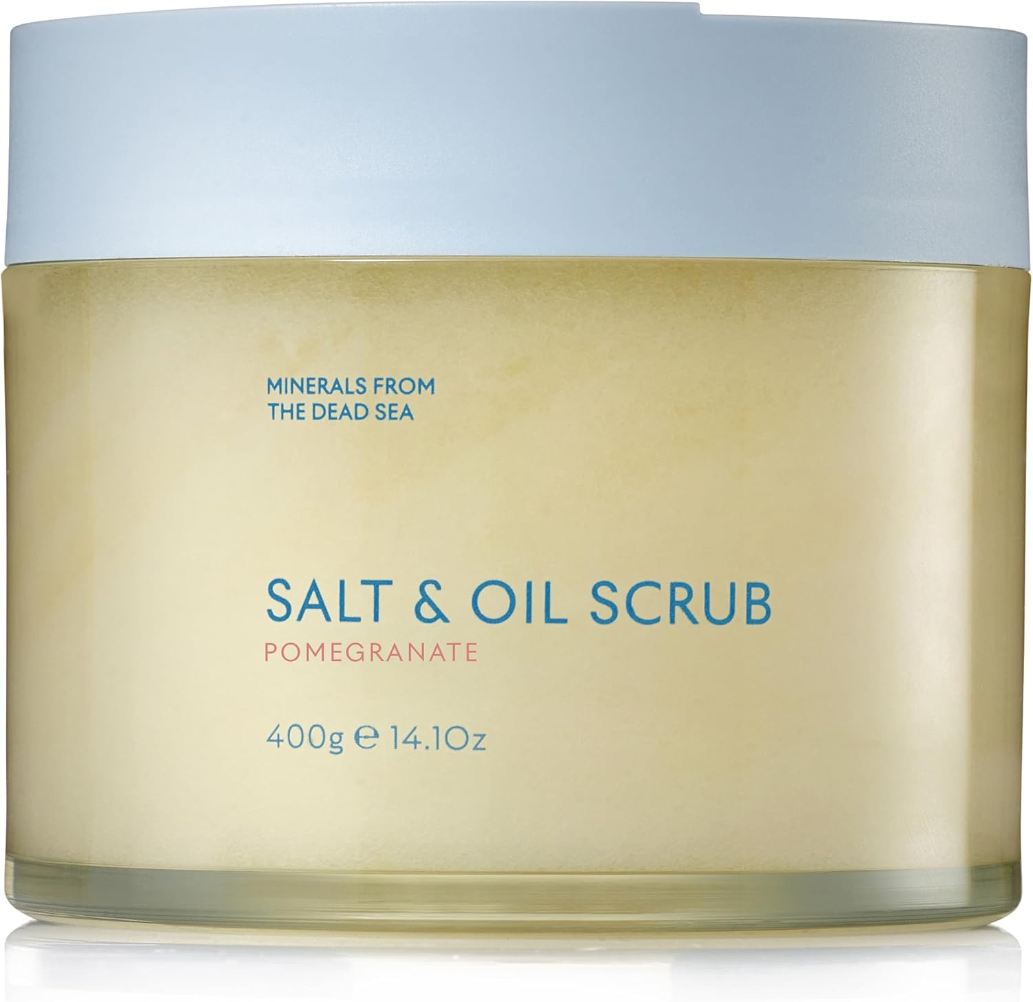SEACRET Body Scrub - Salt & Oil Exfoliating Body Scrub with Dead Sea Minerals and Essential oils for a Rejuvenated Glow, Pomegranate Scent, 400 GR.