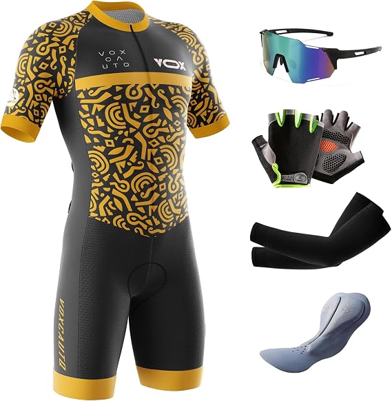 Men's Cycling Skinsuit,Triathlon Suit Men Trisuit for Swimming,Running,Men's Cycling Skinsuit