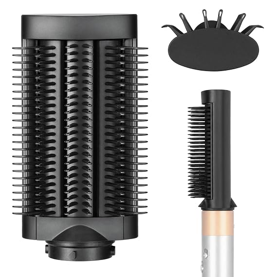 Anti Snag Loop Brush attachment for Dyson Airwrap HS01 HS05 i.d. Black | Upgraded Loop & Hook Bristle for smooth, blow dry finish, less snagging
