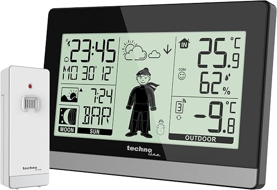 Technoline WS9612 Modern Weather Station Black