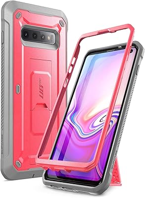 SUPCASE Unicorn Beetle Pro Series Designed for Samsung Galaxy S10 Case 2019 Release Full-Body Dual Layer Rugged with Holster & Kickstand Without Built-in Screen Protector Pink