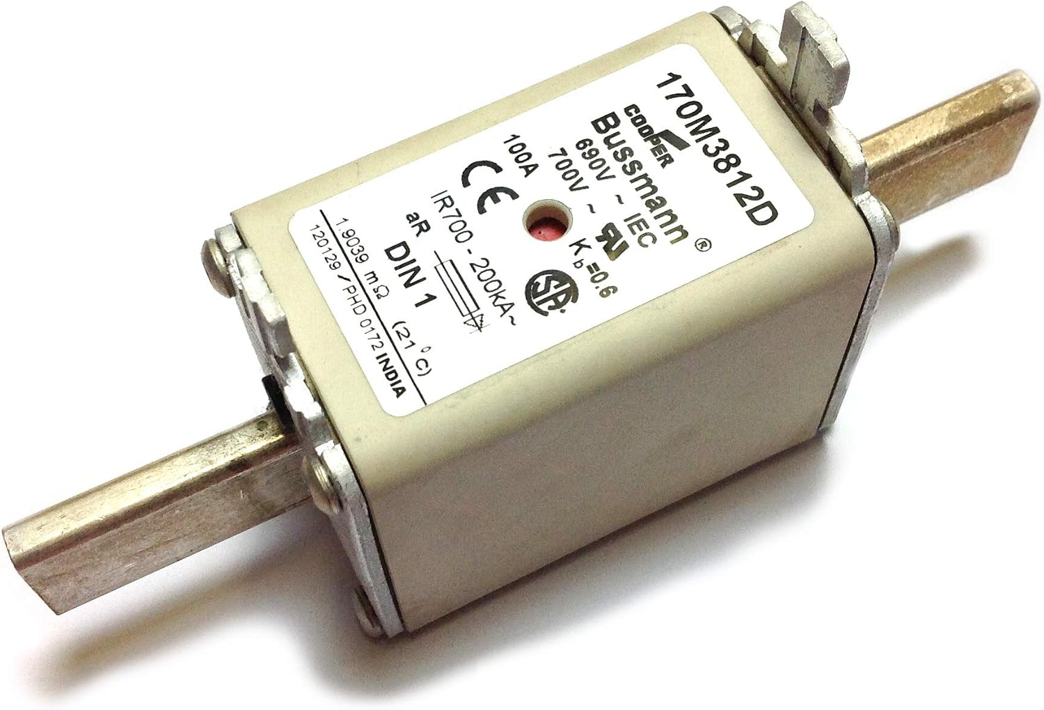 Bussmann 170M3812, 100Amp 700V Square Body Fuse