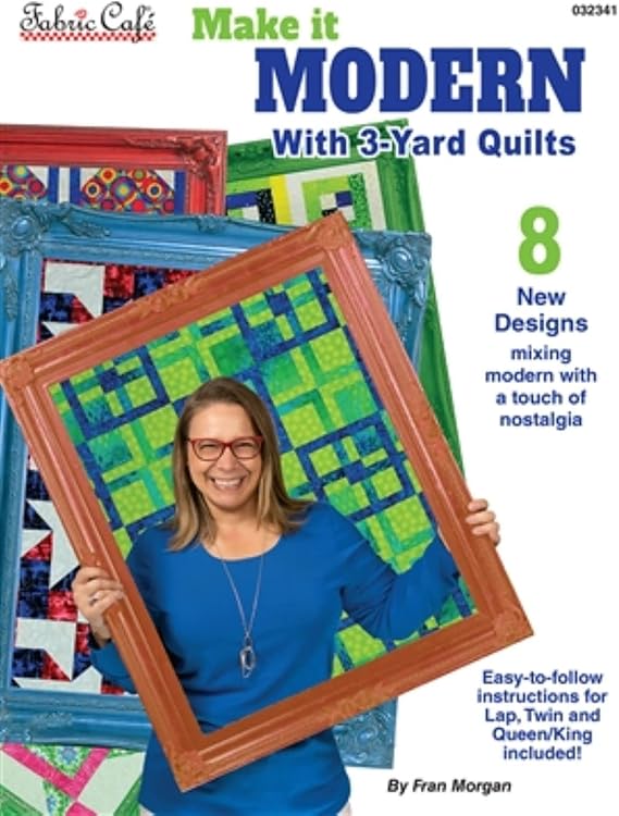 Fabric Café Make it Modern with 3-Yard Quilts Notion, White