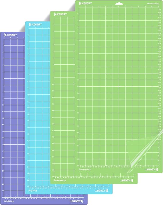 Cutting Mat for Cricut Maker 3/Maker/Explore 3/Air 2/Air/One 12x24 Inch 4 Mats Sticky Quilting Cutting Mats (2 x StandardLightgripStronggrip)
