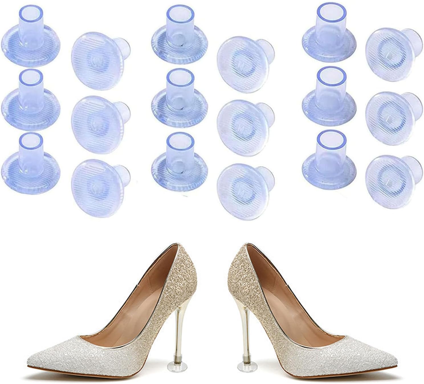 9 Pairs High Heel Protectors, Heel Protectors for Shoes, Shoe Heels Savers, Clear Heel Stoppers, Clear Heel Protectors, High Heel Protectors for Grass Wedding, 3 Sizes