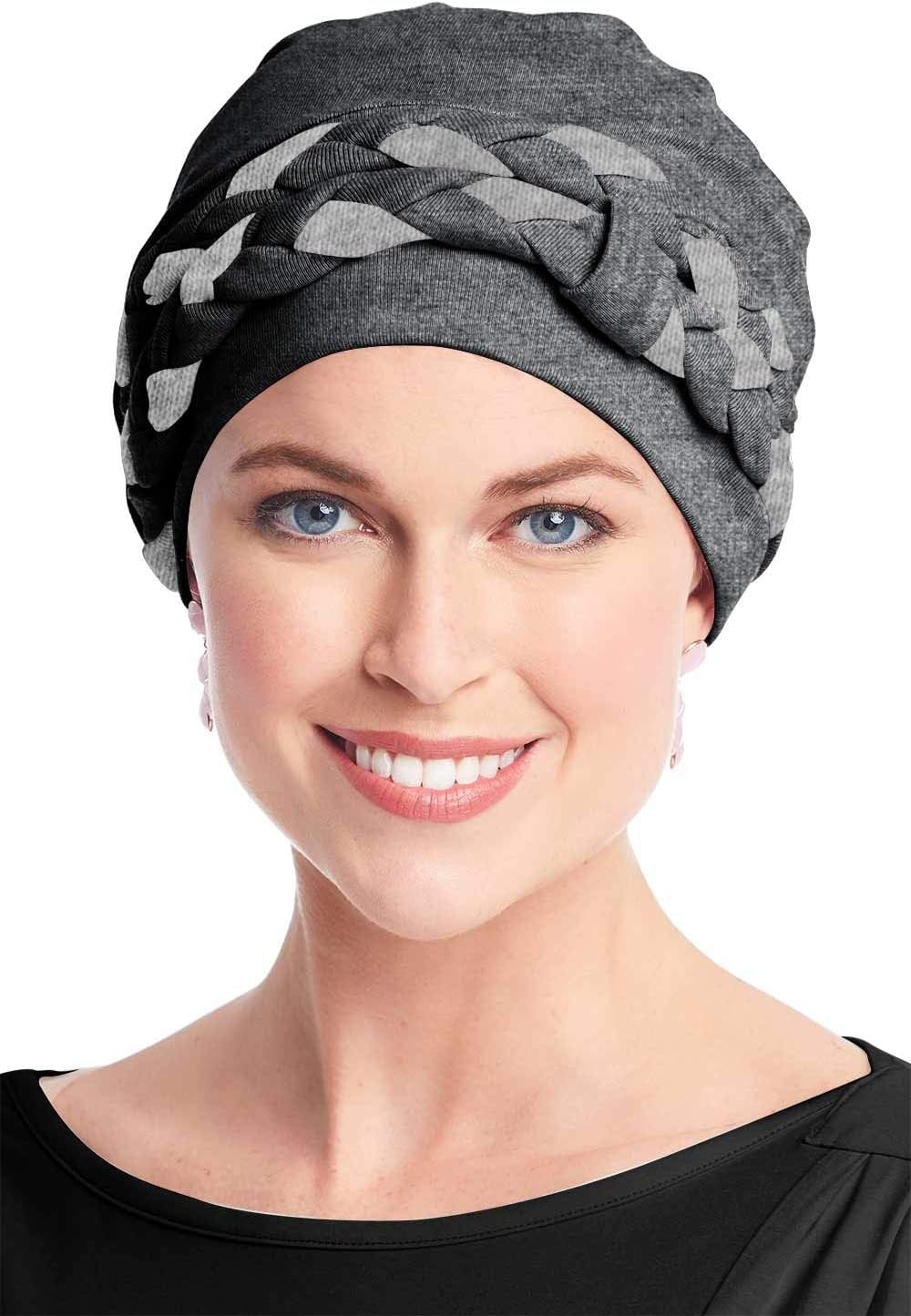 Double Braid Turban Set - All Cotton 2 pc Chemo Cancer Turbans for Women