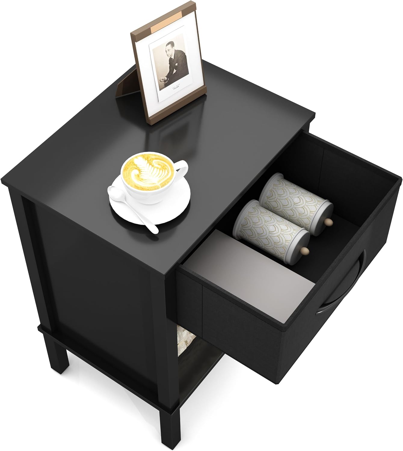 Nightstand Set of 2, Bed Side Table, End Table, Nightstand for Living Room,Bed Room,Small Space, Black