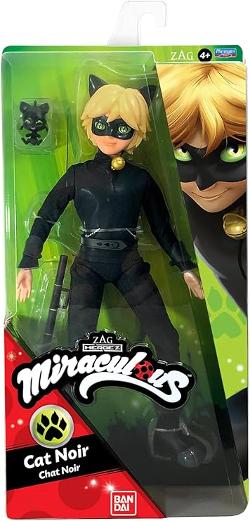 Miraculous Cat Noir Action Doll, 11 inches , Black
