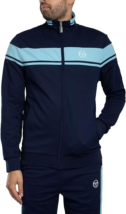Sergio Tacchini Men's Damarindo Track Jacket, Maritime Blue/Baltic Sea, S TO 5XL