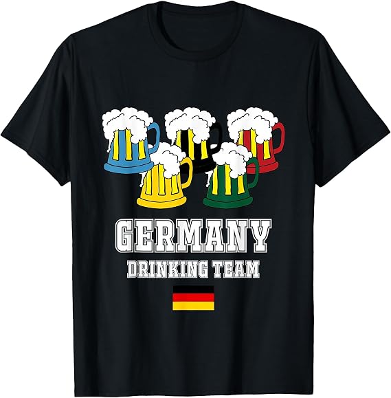 Germany Drinking Team Sports Games Deutschland Flag T-Shirt T-Shirt