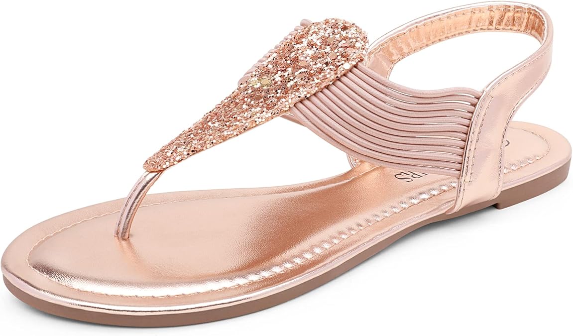 DREAM PAIRS Women's Flat Ankle Strap Sandals
