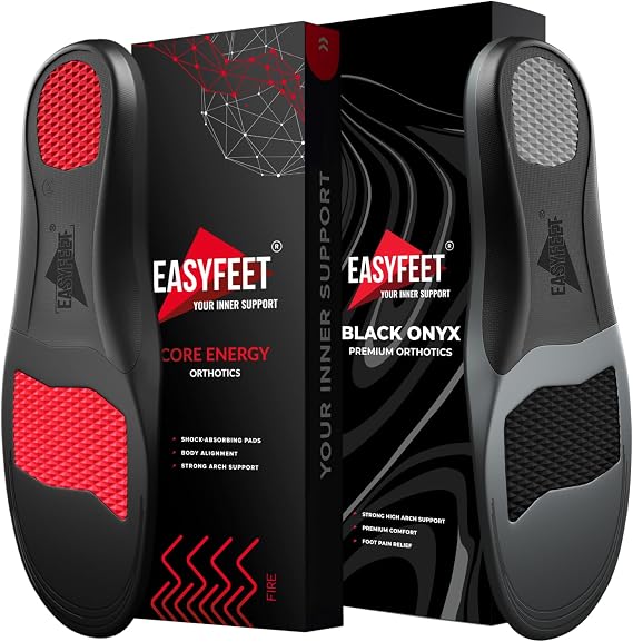 Premium Orthotic Insoles with Anti-Fatigue Plantar Fasciitis Shoe Inserts High Arch Support Heel and Foot Pain Relief Standing and Walking Comfort - Size S (Men 7-8.5/Women 8-9.5)