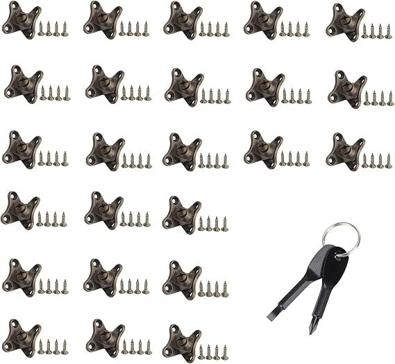 Butterfly Corner Brace Set of 24, Bronze Metal Furniture Connector