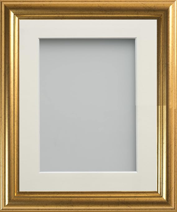 Frame Company Eldridge Gold 14x11 Photo Frame with Ivory Mount for A4