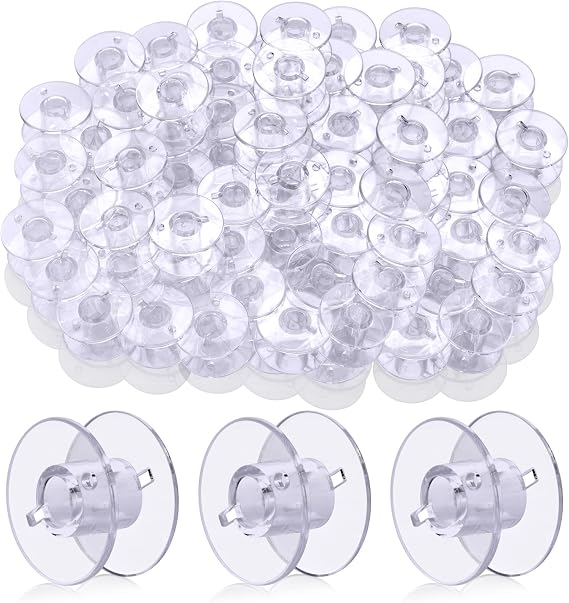 50 pcs Bobbins for Sewing Machine- Eoehro, Sa156 Bobbin, 15j bobbins, Bobbins Class 15, Sewing Machine Bobbins,Sewing Accessories, Plastic Bobbins(50 pcs)