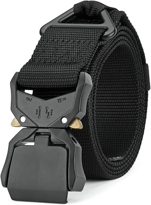 Mens Tactical Belt, Quick Release Military Hiking Rigger 1.5 Heavy Duty Work Belts