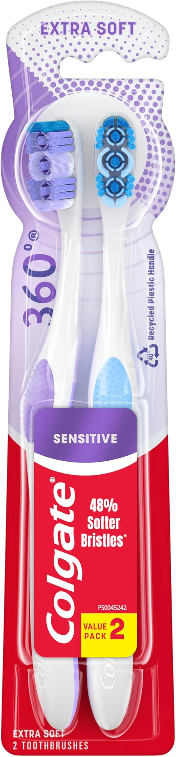 Colgate Enamel Health Sensitive Toothbrush, Extra Soft, 2 ct