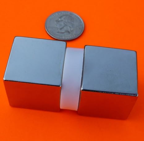 Super Strong Neodymium Magnet 1" Cube Permanent Magnet, The Worlds Strongest & Most Powerful Rare Earth Magnets by Applied Magnets 2Pc