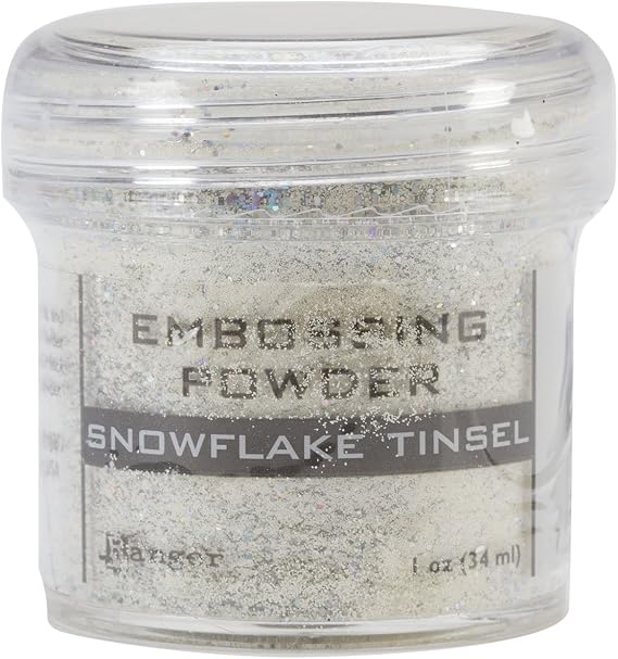 Ranger EPJ-37453 Embossing Powder, 1-Ounce Jar, Snowflake Tinsel