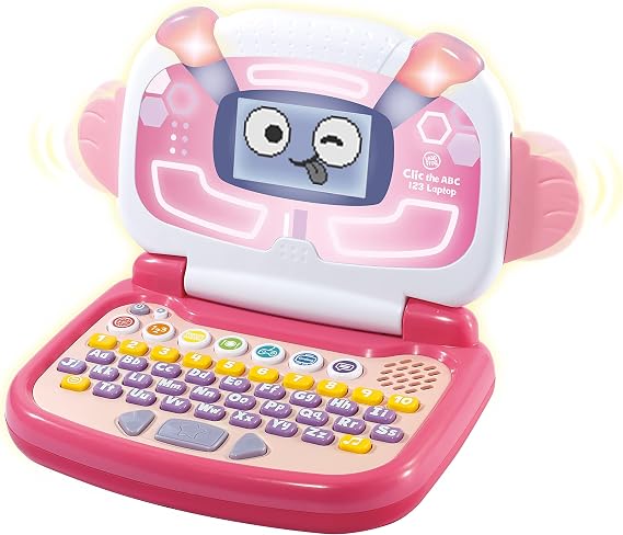 Leapfrog Clic the ABC 123 Laptop pink, English | Laptop friend helps children practise letters, counting and basic computer skills. Ages 3+