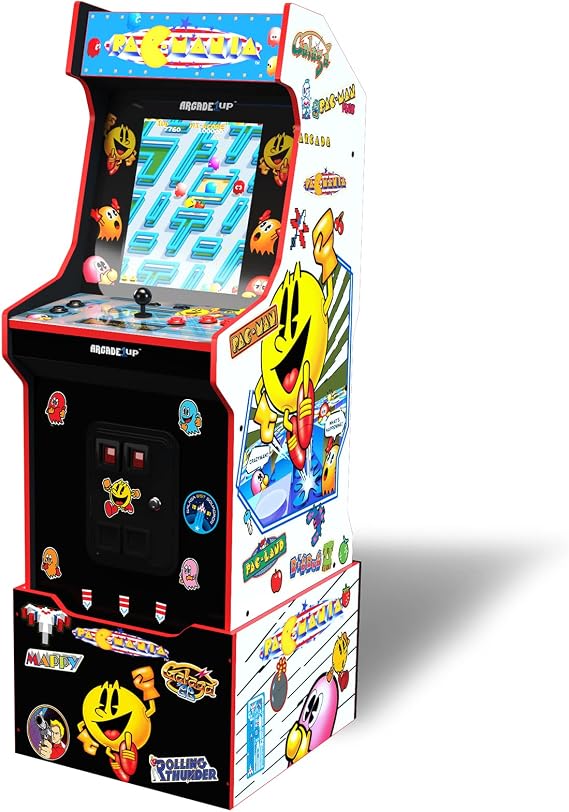 Arcade1Up PAC-Man Customizable Arcade Game Featuring PAC-Mania - Includes 14 Games & 100 Bonus Stickers