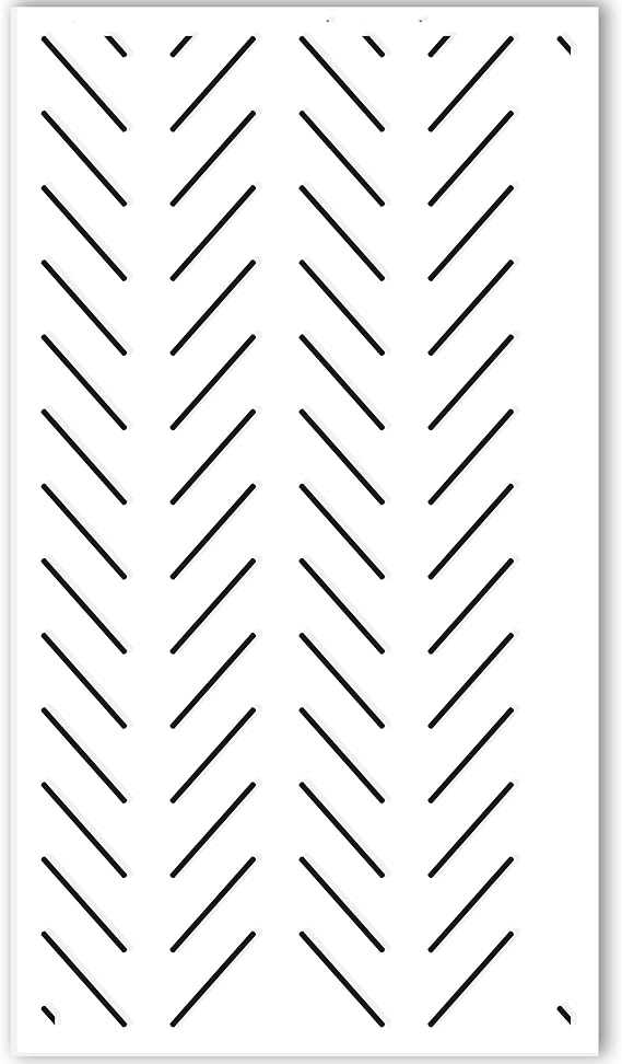 STENCILIT Herringbone Simple Wall Stencil - XL Stencil 22x40 in, Geometric Wall Stencils for Painting Large Pattern, Modern Large Wall Stencils