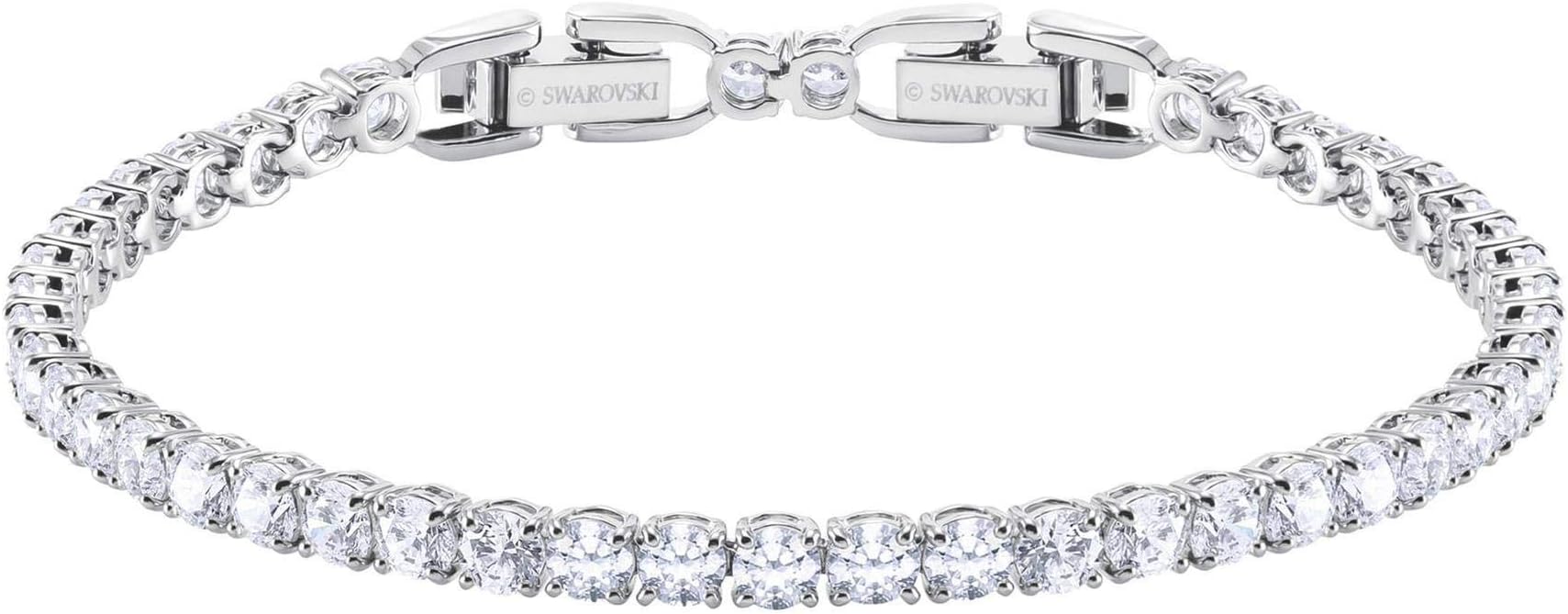 SWAROVSKI Crystal Deluxe White Rhodium-Plated Tennis Bracelet