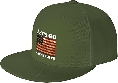 Lets Go Jacks Smith Flat Brim Baseball Cap,Classic Snapback Hat Adjustable Trucker Hats for Men & Women,Black