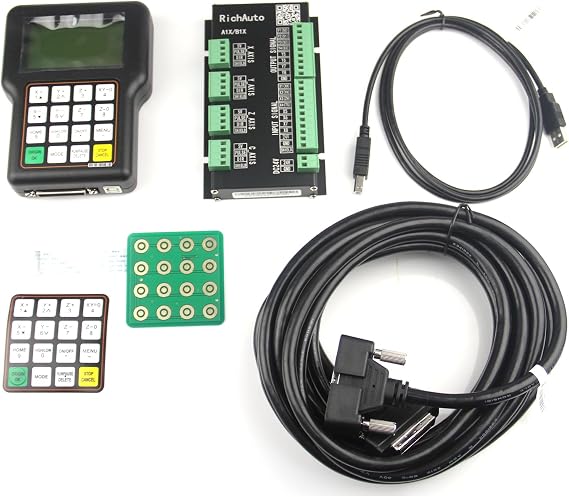 Richauto A11E CNC Controller DSP 3 Axis Motion Control System for CNC Router, Engraver, Cutting Machine, Compatible with TYPE3, ARTCAM,UG Software,Mastercam,ProE.