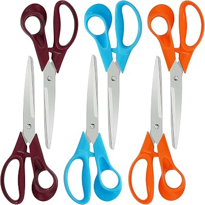 Scissors,Office Scissors All Purpose Ergonomic Design Comfort-Grip Handles Sharp Scissor For Office Home Craft Sewing Fabric Supplies School Student Teacher 6 Pack