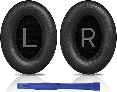 SOULWIT Earpads Replacement for Bose QuietComfort 45 QC45QuietComfort SE QC SEQuiet Comfort Wireless Over-Ear Headphones, Ear Pads Cushions with Softer Protein Leather - Black