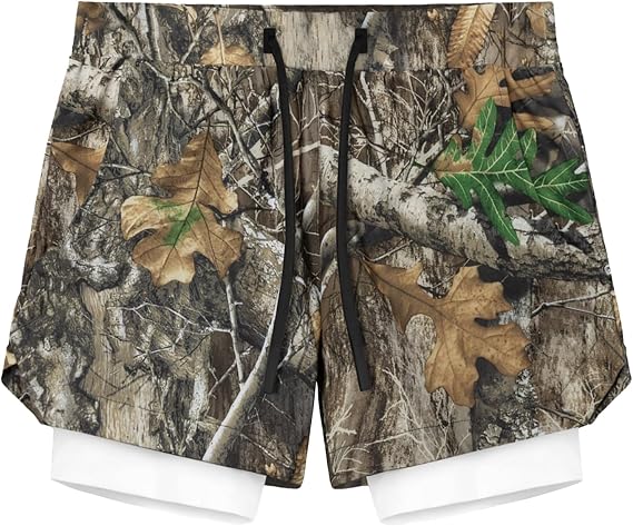 DIOTSR Mens 2 in 1 Running Workout Shorts for Men Lightweight Training Shorts Quick Dry Gym Shorts with Phone Pocket