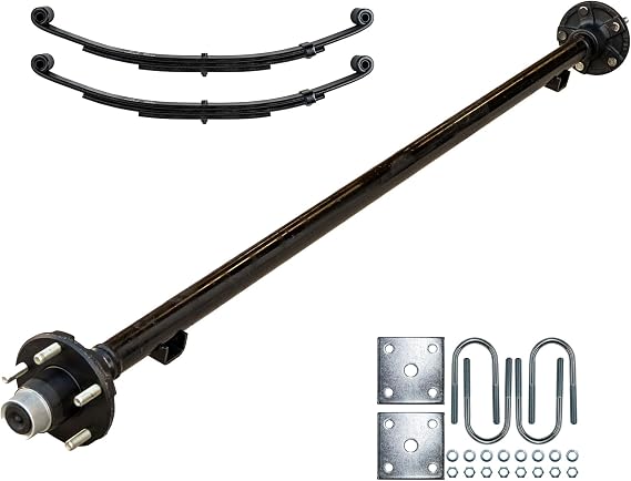 2k TK Trailer Axle Kit - 2000 lb Idler, 71" Hubface 58" Spring Center / 5x4.5 Bolt Pattern