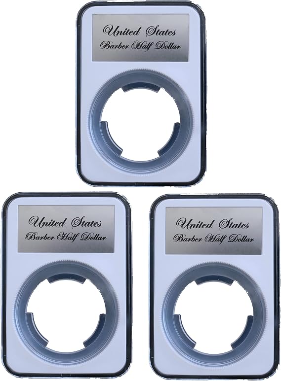 Ursae Minoris Elite Certified-Style Coin Holder for US Barber or Walking Liberty Half Dollar 1892 1947 Three Pack