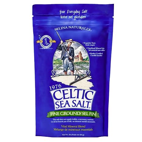 Light Grey Celtic Sea Salt - 454g Resealable Bag - Additive-Free, Delicious Sea Salt, Perfect for Cooking, Baking and More - Gluten-Free, Non-GMO Verified, Kosher and Paleo-Friendly